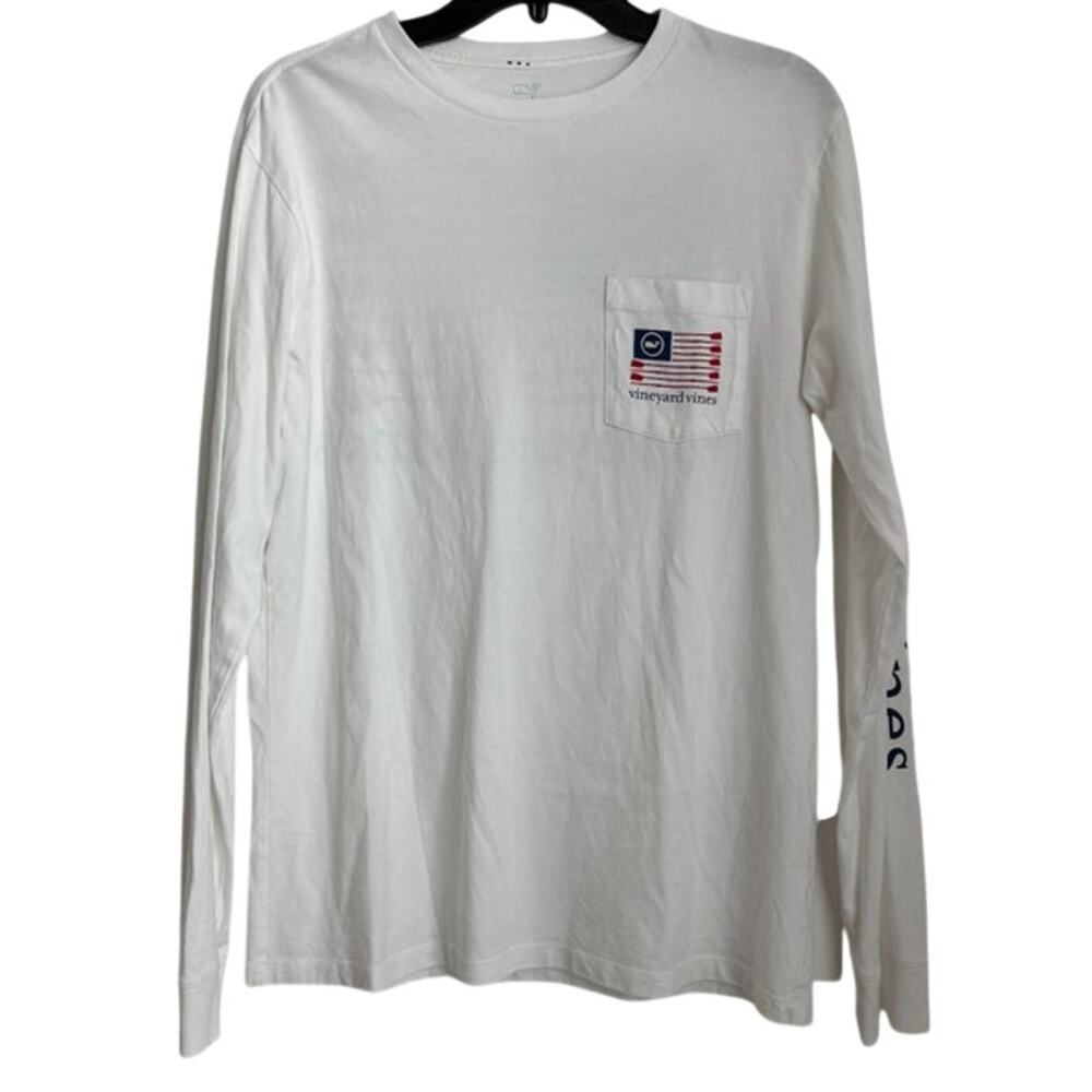 NWOT Mens Vineyard Vines Long Sleeve Paddle Board Pocket Tee Size S